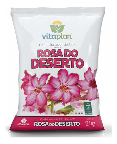 Terra Orgânica Vitaplan 2kg Para Rosa Do Deserto