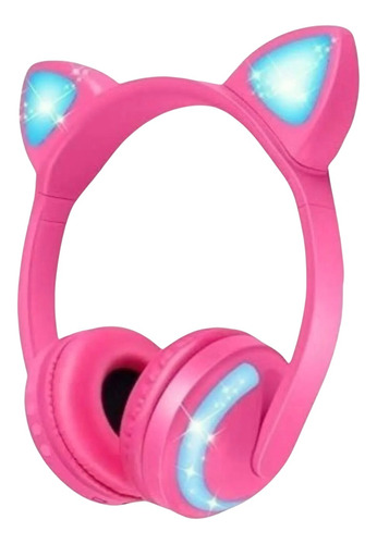 Fone De Ouvido Gatinho Sem Fio Bluetooth Infantil Headphone 