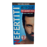 Nefertiti Kit For Men Tinte Colorante En Gel Cabello Y Barba Tono Castaño Oscuro