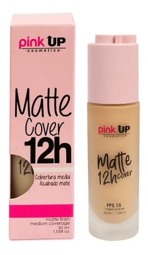 Maquillaje Líquido Matte Mate Cover 12horas Pink Up Original