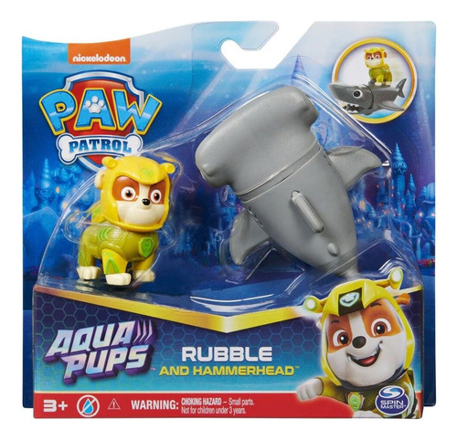 Paw Patrol Set Con Figura Mar Y Personaje Pez Aqua Pups Ed