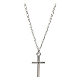 Colgante Cruz Chica Y Cadena Plata Fina Hombre Joven Unisex