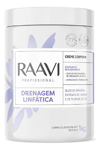 Raavi Creme Para Drenagem Linfática Spa Terapia 1kg