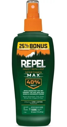 Repel Max Repelente Americano Mosquitos Insectos 