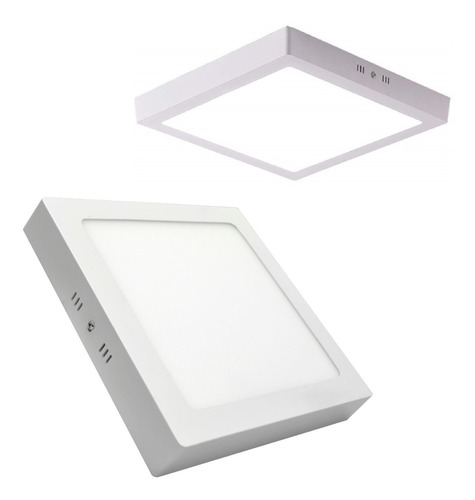 Panel Led Cuadrado Sobreponer Luz Blanca O Calida 18w Certif