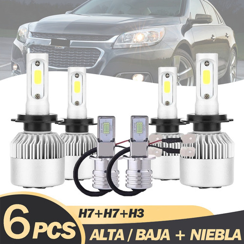 Luz Alta/baja/niebla Kit Faros Led 8000lm Para Chevrolet