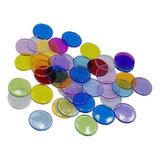 100 Fichas De Bingo Transparente De Color Conteo De Plástico
