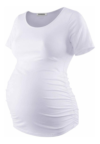 Ginkana Blusa De Manga Corta Para Maternidad, Con Diseo Flo