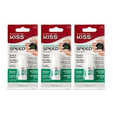 Pegamento De Uñas Kiss Máxima Velocidad (pack X3)