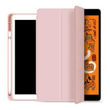 Flip Smart Case iPad 7 8 9 10.2 Slot Pencil Magnética - Rosa