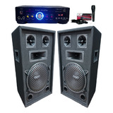 Combo Karaoke 2 Bafles+consola Potenciada Usb/bluetooth/1mic