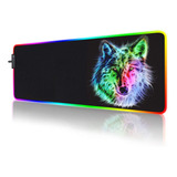 Mouse Pad Led Rgb Para Juegos De Pc 80x30 Cm Antideslizante