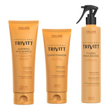 Itallian Shampoo Pós Química + Condicionador +fluído Trivitt