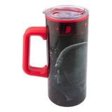 Termo Con Asa Para Cafe Star Wars Vader Doble Pared 550 Ml Color Rojo