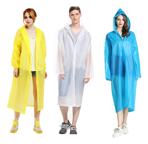 Ponchos Impermeables Reutilizables Para Adultos, 3 Unidades