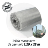 Tejido Tela Mosquitero Aluminio Rollo 1.20 X 25 Mts Kroner