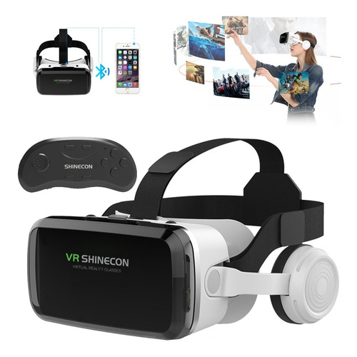 3d Vr Gafas De Realidad Virtual Con Auriculares Y Gamepad