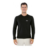 Camiseta Camisa Pesca Poliamida Uv50 Mar Negro - Preto