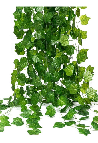 Planta Artificial Tira De Hojas Verdes Pack 6 Muro Vertical