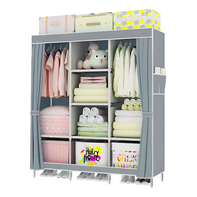 Closet Ropero Organizador Grande Armable Muebles Para Ropa Genérica JJ-YJ-03 Color Gris | Envío gratis