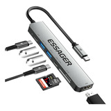 Essager 7 Em 1 Adaptador Hub Usb C Hdmi 4k