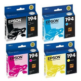 Kit 4 Cores Cartucho Tinta Original Epson T194 Xp214 Xp204 