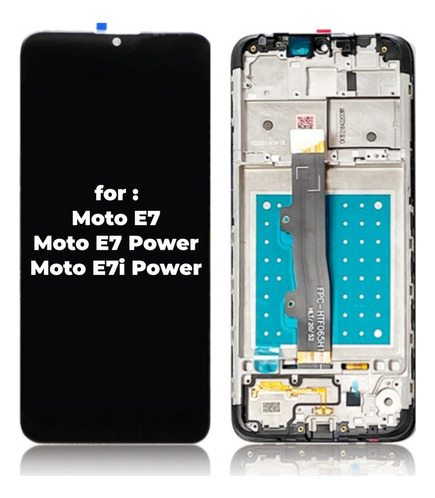 T Pantalla Táctil Lcd Con Marco For Moto E7 E7i Power