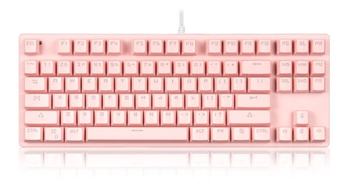 Negro/blanco/rosa Teclado Para Juegos Con Luz Rgb