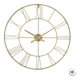 Reloj Pared 166977b Metalico Dorado 70cm F1