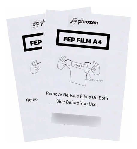 Film Fep Phrozen A4 Impresora 3d (210*290*0.15mm) 2 Unidades