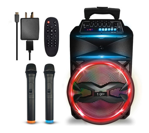 Parlante Karaoke Bluetooth Potente 12'' + 2 Microfonos Bt 