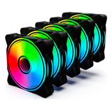 Kit Fan Cooler Gamer One Power Radiant X5 Com 5 Fans Rgb