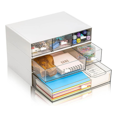Organizador 3 Niveles Cajón Caja Escritorio Transparente Sum