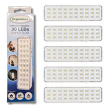 Kit 5 Luminaria Emergencia 30 Leds 1w