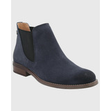 Botin Cuero Mujer Clifton Azul Hush Puppies