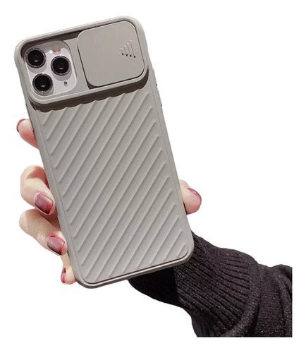 Funda Protector Deslizante Gris Para iPhone 11 Pro Max + Kit