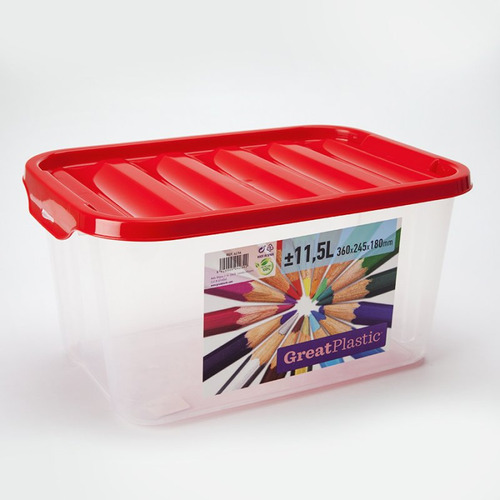 Caja Organizadora Great Plastic Asas Colores Surtidos 11.5
