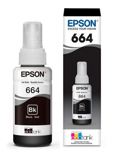 Tinta Epson T664120 Negro | L110, L355, L365, L375, L380