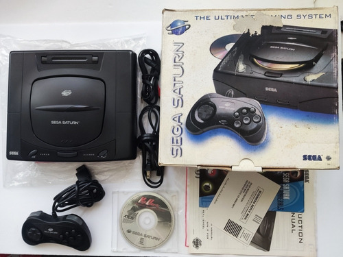 Consola Sega Saturn En Caja + 1 Control + Manual + 1 Juego 
