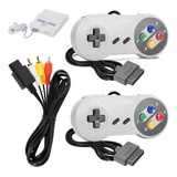 2x Controle Joystick Para Super Nintendo Compativel + Caboav