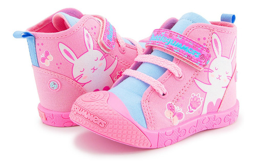 Bubble Gummers® Tenis Bota Orquesta Niña Conejito Rosa 12-17