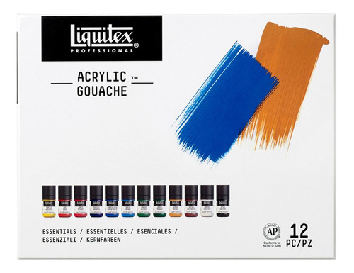 Estuche De Pintura Acrílica Liquitex Gouache, 22 Ml, 12 Colores