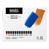 Estuche De Pintura Acrílica Liquitex Gouache, 22 Ml, 12 Colores