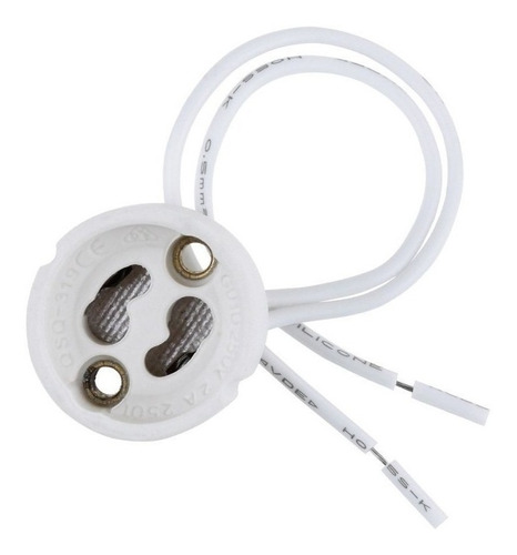 Zocalo Ceramico Gu10 Conector Lampara Led Dicroica 220v