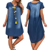 Lindo Vestido Jeans, Blogueira De Moda Feminina