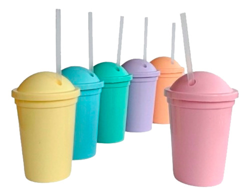 Vasos Plasticos Milkshake Pasteles X 45 U - Lollipop