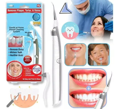 Cepillo Diente Removedor Sarro Dental Ultrasónico Oral Pila
