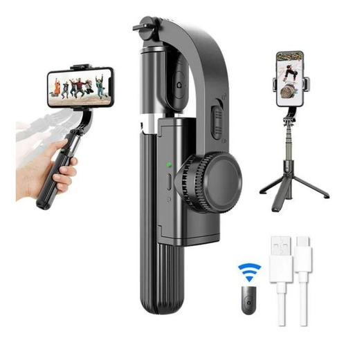 Estabilizador Negro Antivibración Estable Para Selfies Gimbal L08