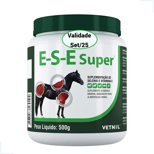 E-s-e Super Pó 500g Suplemento Vitamínico P/ Equinos Vetnil