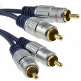 Cable Audio 3m Plug Rca X2 Azul